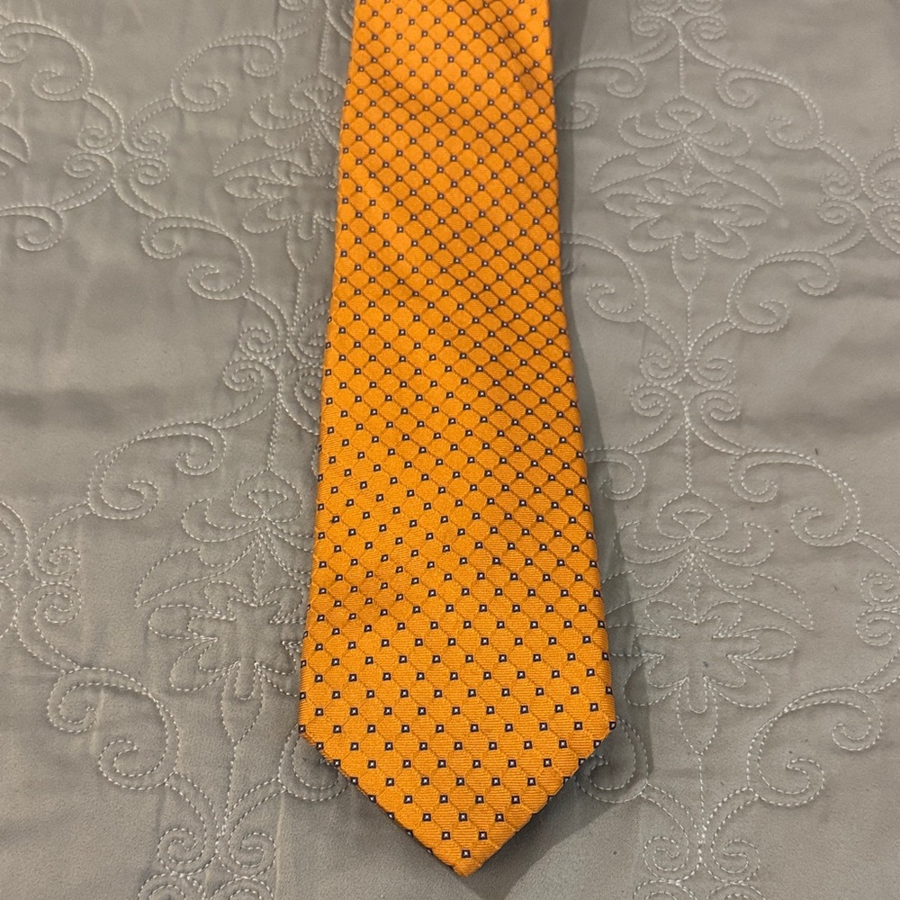 Nautica Orange Geometric Men's Tie